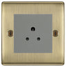 BG Nexus Metal Antique Brass 2A Unswitched Socket NAB28MG by British General (BG-NAB28MG)