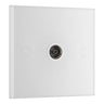 BG 960 Moulded Square Edge | White | 1 Gang Co-Axial TV Socket Outlet by British General (BG-960)