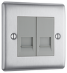 BG NBSRJ112 Nexus Metal Brushed Steel 2 Gang RJ11 Data Outlet by British General (BG-NBSRJ112-Shopify-SA_1)