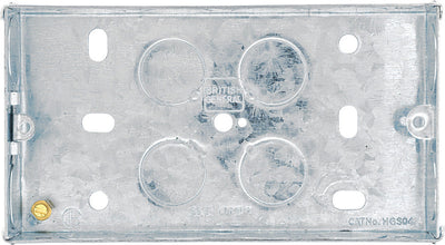 BG HGS04 2 Gang 25mm Steel Knockout Box by British General (BG-HGS04)