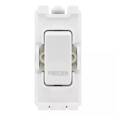 BG RRFZW White 20A DP Appliance Grid Switch Labelled Freezer by British General (BG-RRFZW+R30)
