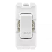 BG RRFZW White 20A DP Appliance Grid Switch Labelled Freezer by British General (BG-RRFZW+R30)