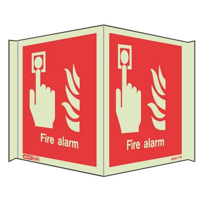 Extinguishers & Equipment: Panoramic Fire Equipment Signs Fire Alarm Location - With Text by Jalite signs (SAFELINCS-JS6450P20)