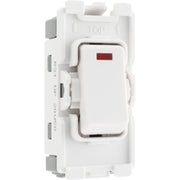 BG R31 Nexus Grid White 20A 20AX 2 Pole LED Indicator Switch Module by British General (BG-R31-Shopify-SA_1)