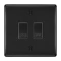 BG Matt Black 2 Gang Custom Grid Switch Panel Labelled Kitchen Appliance