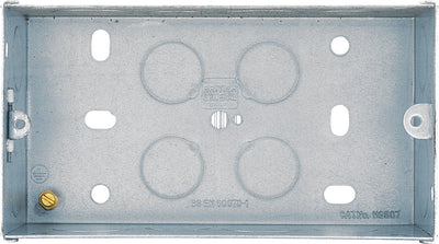 BG HGS07 2 Gang 47mm Steel Knockout Box by British General (BG-HGS07)