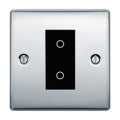 BG Nexus Polished Chrome Single Secondary Touch Dimmer Switch Black Insert