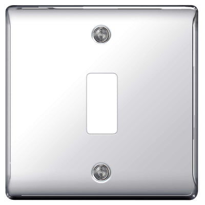 BG Nexus GNPC1 Grid Polished Chrome 1 Gang Front Plate by British General (BG-GNPC1-1)
