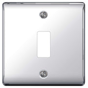 BG Nexus GNPC1 Grid Polished Chrome 1 Gang Front Plate by British General (BG-GNPC1-1)