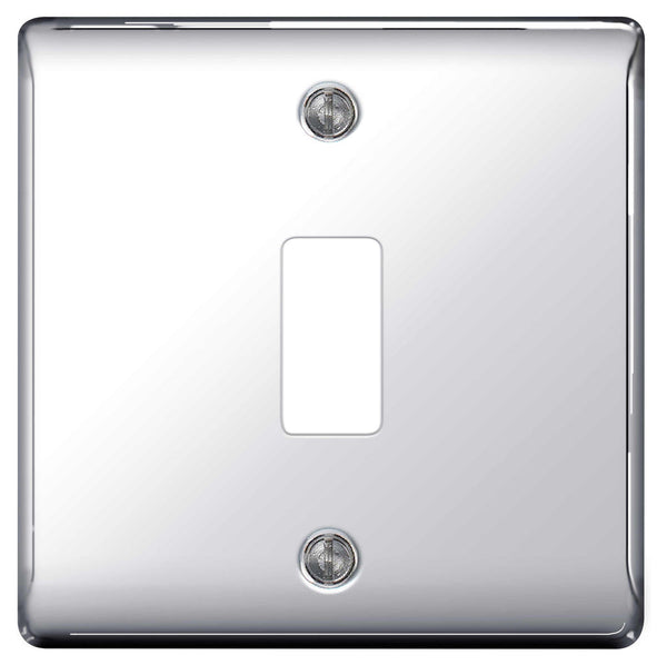 BG Nexus GNPC1 Grid Polished Chrome 1 Gang Front Plate