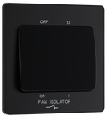 BG Evolve PCDMB15B Matt Black 10A 3 Pole Fan Isolator-Black Insert