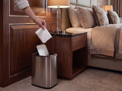 Corby Stockbridge 12L Swing Top Bin in Brushed Steel