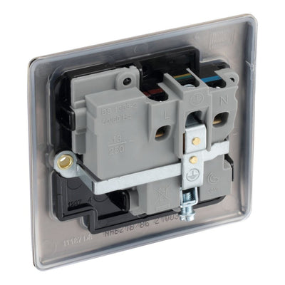 BG Nexus Antique Brass 13A Single Switched Socket NAB21B with 25mm Steel Back Box