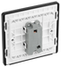 PCDBC14B Back - This Evolve Black Chrome bell push switch from British General is ideal for use where access is restricted such as office buildings or hospitals, where visitors need to let those inside know they have arrived.