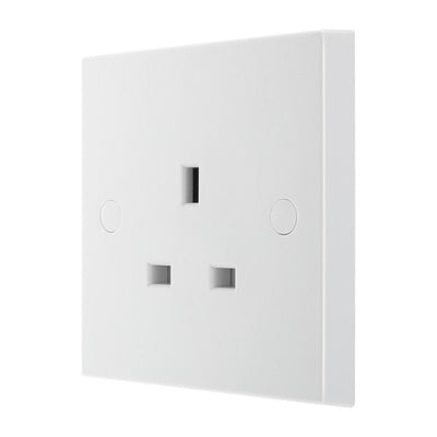 BG 923 Moulded Square Edge | White | 1 Gang 13A Unswitched Socket by British General (BG-923)