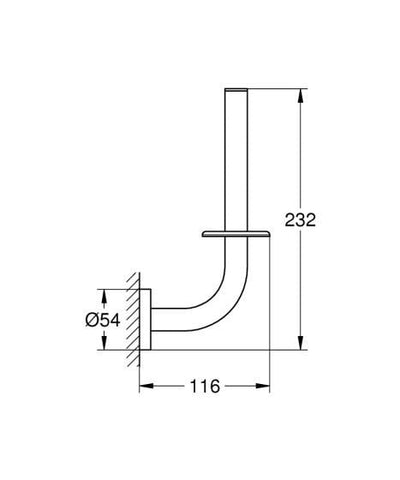 Grohe Essentials Spare Toilet Roll Holder - Chrome - 40385001 by Grohe (Grohe-40385001)