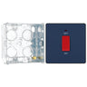 BG Evolve Matt Blue 45A DP Single Plate + Neon PCDDB74B with 35mm Steel Back Box