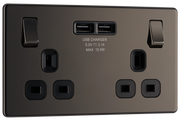BG FBN22U3B Nexus Screwless Flat-Plate Double Switched Plug Socket by British General (BG-FBN22U3B-Shopify-SA_1)