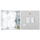 BG Evolve Brushed Steel 13A Flex Outlet Neon Switched Fused Connection Unit PCDBS52W with 25mm Steel Back Box