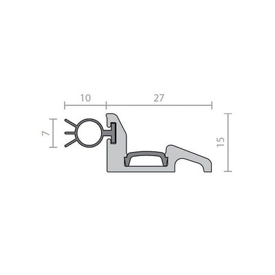 Other Door Hardware: Raven RP118Si - Butt Hinged Door Seal 1000mm by Astroflame (ASTRO-ADRP118Si/1000)