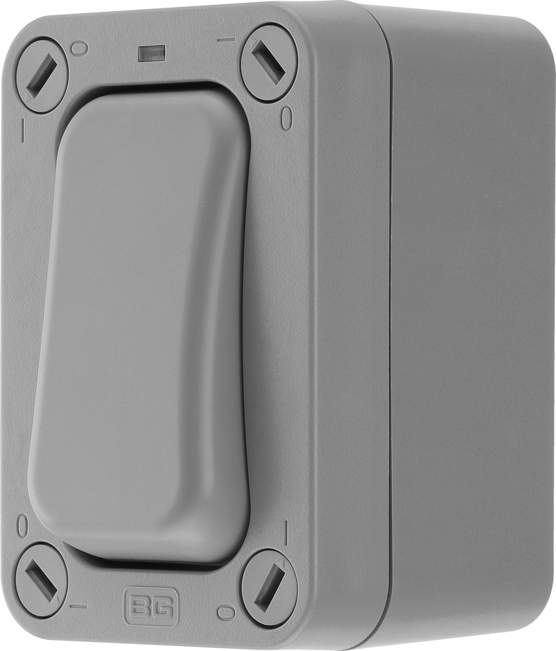 BG WP12S IP66 1 Gang 2 Way Single Slimline Outdoor Garden Weatherproof Switch