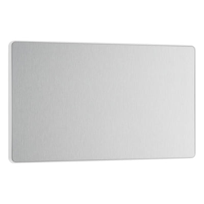 BG Evolve Brushed Steel Double Blank Plate PCDBS95W with 35mm Steel Back Box