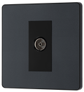 BG Evolve PCDMG60B Matt Grey Co-Axial Socket Outlet - Black Insert