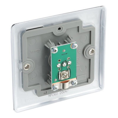BG Nexus Polished Chrome 1 Gang Co-Axial Socket NPC60 with 35mm Steel Back Box