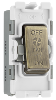 BG RAB15 Nexus Grid Antique Brass 10A 3 Pole Fan Isolator Switch Module by British General (BG-RAB15-Shopify-SA_1)