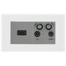 BG Nexus White Moulded 4G Faceplate with HDMI + TV/FM/SAT Module - Grey Insert by British General (BG-8EMR4-HDMI-TVFM2G)