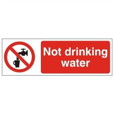 Extinguishers & Equipment: Mandatory Bathroom Hygiene Signs Not drinking water by Rainbow (SAFELINCS-RBRPSA-NDW)