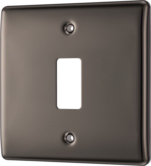 BG Electrical RNBN1 Nexus Grid Black Nickel Front Plate 1 Module
