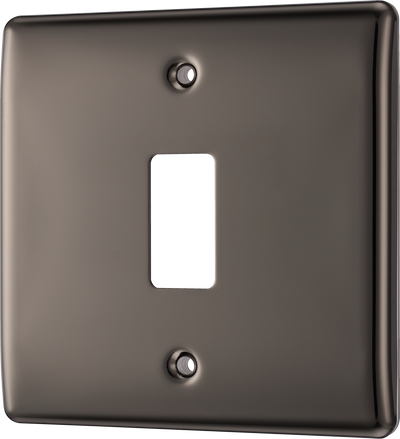 BG Electrical RNBN1 Nexus Grid Black Nickel Front Plate 1 Module
