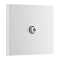 BG 964 Moulded Square Edge | White | 1 Gang Satellite TV Socket Outlet