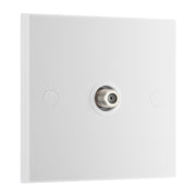 BG 964 Moulded Square Edge | White | 1 Gang Satellite TV Socket Outlet by British General (BG-964)