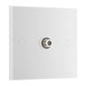 BG 964 Moulded Square Edge | White | 1 Gang Satellite TV Socket Outlet by British General (BG-964)