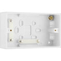 BG 978 Moulded Square Edge | White | 45mm | 2 Gang Surface Box