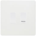 BG Evolve Pearlescent White 2G Grid Switch – 20A 2-Way & Retractive Press Module