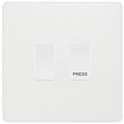 BG Evolve Pearlescent White 2G Grid Switch – 20A 2-Way & Retractive Press Module by British General (BG-Evolve-CL-2G-1x2Way-1xPress)