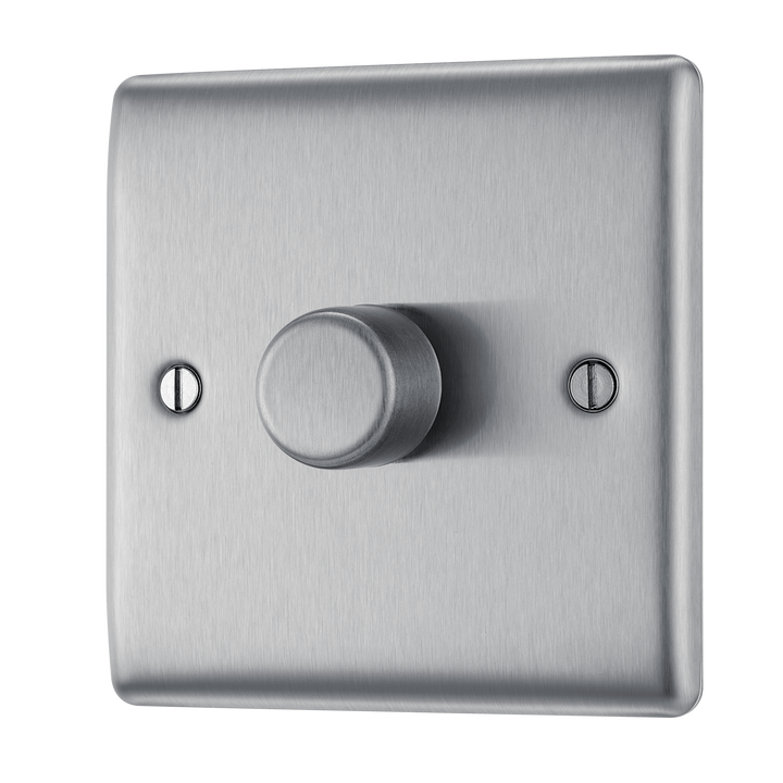 NBS81 Front - This trailing edge single dimmer switch from British General allows you to control your light levels and set the mood.