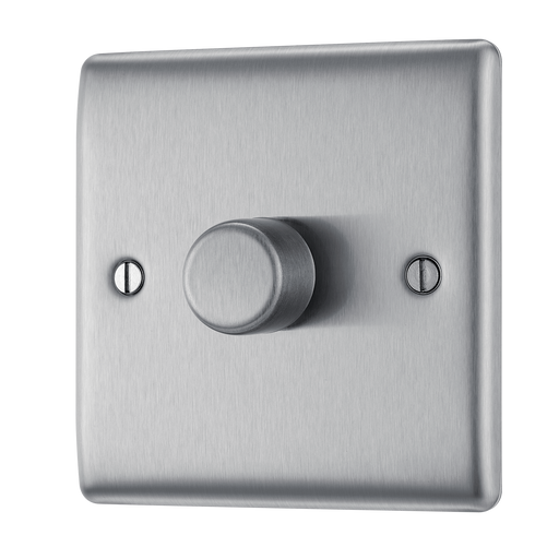 NBS81 Front - This trailing edge single dimmer switch from British General allows you to control your light levels and set the mood.