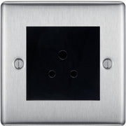 BG Nexus Metal Brushed Steel 2A Unswitched Socket NBS28MB by British General (BG-NBS28MB)