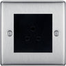 BG Nexus Metal Brushed Steel 2A Unswitched Socket NBS28MB by British General (BG-NBS28MB)
