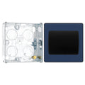 BG Evolve Matt Blue 1 Gang 20A 16AX 2 Way Wide Rocker Light Switch PCDDB12WB with 25mm Steel Back Box