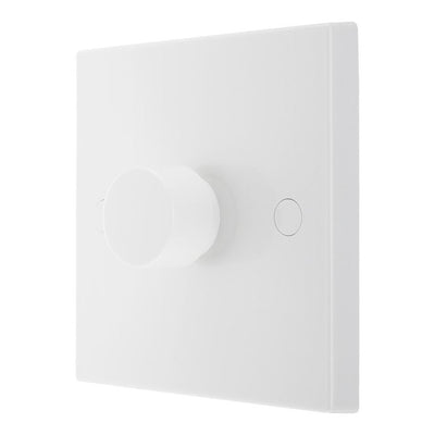 BG 981 Moulded Square Edge | White | 1 Gang 200W 2 Way Trailing Edge Dimmer Switch by British General (BG-981)