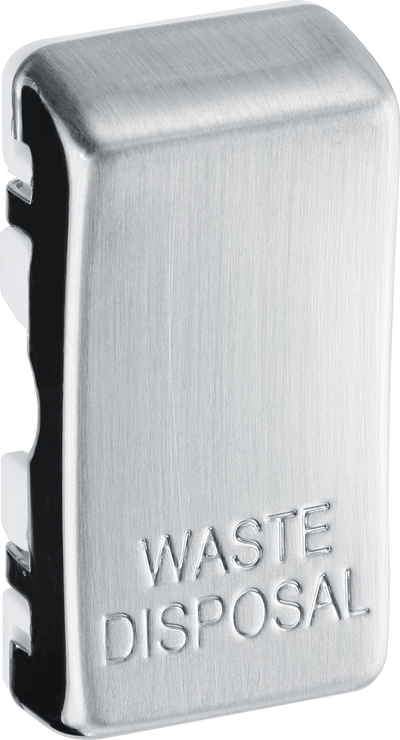 BG RRWDISBS Nexus Grid Brushed Steel 'WASTE DISPOSAL' Rocker