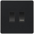 BG Evolve Matt Black 2G Grid Switch Kit – 20A 2-Way & Retractive Press Module