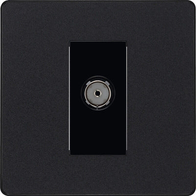 BG Evolve Matt Black Screwless Switches & Sockets Black Inserts Full Range