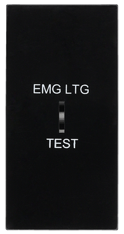 BG EMSW12ELB Euro Module 20AX 2-Way Key Switch - Black (Emergency lighting test) by British General (BG-EMSW12ELB)