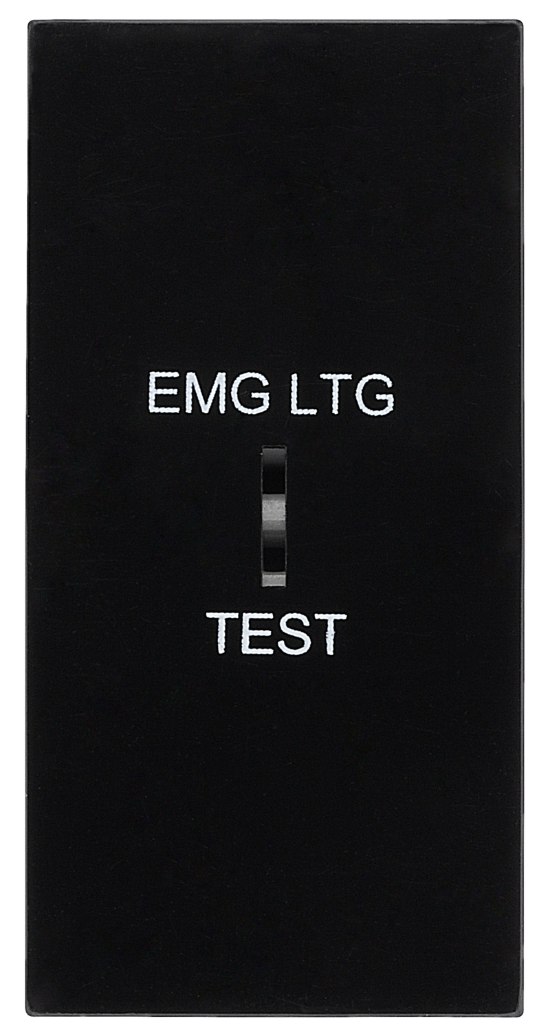 BG EMSW12ELB Euro Module 20AX 2-Way Key Switch - Black (Emergency lighting test)